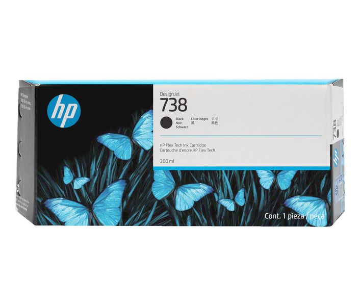 HP 738 čierna atramentová kazeta (300ml), 498N8A