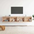 vidaXL Nástenné skrinky 2 ks 100x30x35 cm masívna borovica