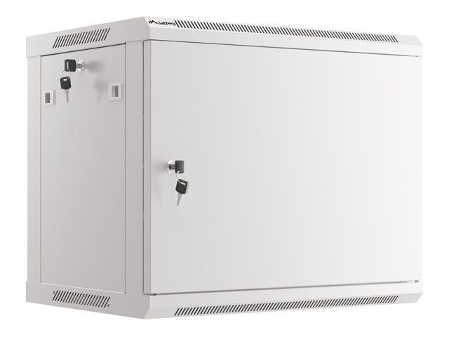 LANBERG RACKOVÁ SKRIŇA 19'' PRO MONTÁŽ NA STENU 9U/600X450 PRO VLASTNÚ MONTÁŽ S KOVOVÝMI DVERAMI ŠEDÁ