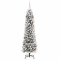 vidaXL Umelý vianočný stromček Biela 210 cm PVC, kov a plast