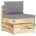 vidaXL 6-dielny záhradný set s podložkami zelené impregnované drevo