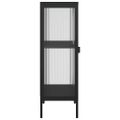 vidaXL Komoda čierna 40x35x105 cm sklo a oceľ