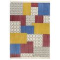 vidaXL Ručne tkaný koberec Kilim, bavlna 160x230 cm, potlač, farebný