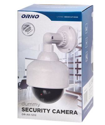 Atrapa kamery ORNO OR-AK-1212 DOME vonkajšie, červená dióda Atrapa kamery ORNO OR-AK-1212 DOME vonkajšia, červená dióda