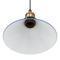 VidaXL Závesná lampa výškovo nastaviteľná E27 lesk tmavomodrá Ø 22 cm