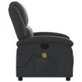vidaXL Masážne kreslo s polohovacím mechanizmom, čierne, pravá koža