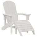 vidaXL Adirondack stolička Biela HDPE