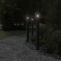 vidaXL Vonkajšia stojaca lampa čierna 110 cm nehrdzavejúca oceľ