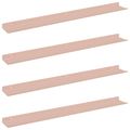 vidaXL Závesná polica 4 ks Ružová 80 x 9 x 2,5 cm Oceľ