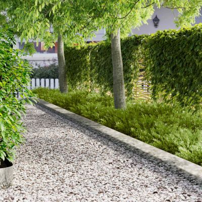 vidaXL Obrubník trávnika 20 ks 102 x 15 x 4 cm Oceľ Strieborná