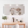 vidaXL Nástenné zrkadlo s LED svetlami 50x100 cm sklo obdĺžnikové