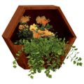 vidaXL Nástenné kvetináče 2 ks, hrdzavé, cortenová oceľ 30x10x25 cm