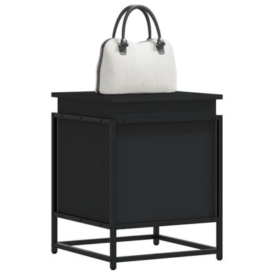 vidaXL Úložný box s vekom čierny 40x40x51,5 cm kompozitné drevo