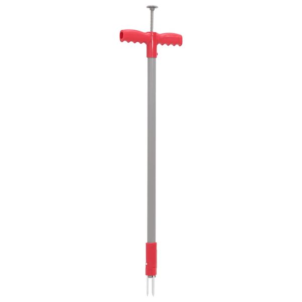 vidaXL Odstraňovač buriny červený a sivý 93,5 cm práškovaná oceľ