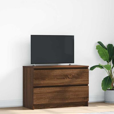 vidaXL TV skrinka hnedý dub 80x35x54 cm spracované drevo