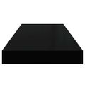 vidaXL Plávajúca nástenná polica, čierna 60x23,5x3,8 cm, MDF