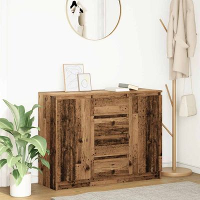 vidaXL Komoda so zásuvkami staré drevo 100,5x35x76 cm kompozitné drevo