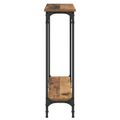 vidaXL Konzolový stôl Staré drevo 75 x 22,5 x 75 cm Kompozitné drevo