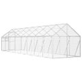vidaXL Voliéra strieborná 1,79x8x1,85 m hliník