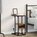 vidaXL Nočný stolík Dymová dub 41,5 x 26 x 60,5 cm Kompozitné drevo