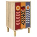 vidaXL Nočný stolík ESSEN Dub sonoma 36 x 33 x 60 cm Kompozitné drevo