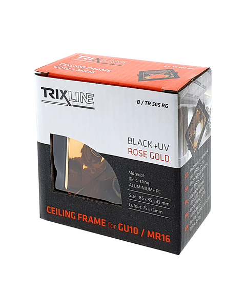 Podhľadový rámček pre MR16, GU10 TRIXLINE B/TR 505 RG, štvorcový
