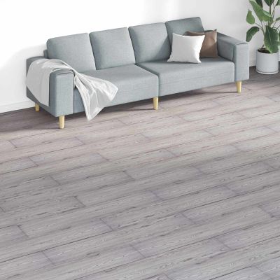 vidaXL Podlahové dosky 18 pcs Tmavo šedá 5,26 m² PVC