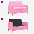 vidaXL Sofa s úložným priestorom Ružová 122 x 78 x 87 cm Polyester