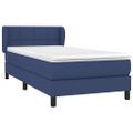 vidaXL Boxspring posteľ s matracom modrá 100x200 cm látka