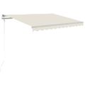vidaXL Automatická zaťahovacia markíza 300x250 cm krémová