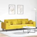 vidaXL Pohovka Žltá 250 x 77 x 76 cm Zamat
