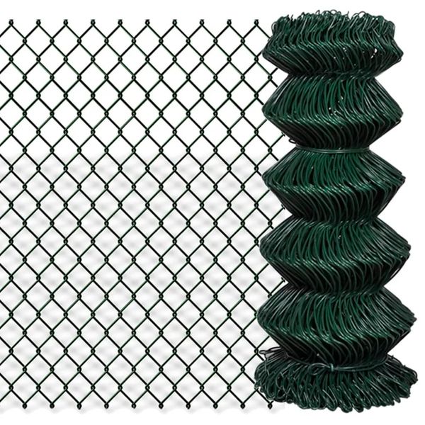 vidaXL Drôtené pletivo, oceľ 0,8x15 m, zelené