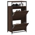 vidaXL Botník hnedý dub 60x34x112 cm kompozitné drevo