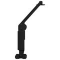 vidaXL Hinge na podporu viečka 12 ks Čierna 192 x 32 x 50 mm Oceľ