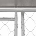 vidaXL Klietka pre psa s strechou Strieborná 200 x 200 x 258 cm