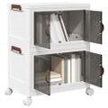 vidaXL stohovateľný úložný box kolesami 2vrstvový 28L 48,5x29,5x59,5cm