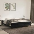 vidaXL Matrac s taštičkovými pružinami stredná tvrdosť čierny 160x220x20 cm zamat