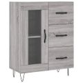 vidaXL Vysoká skrinka sivý dub sonoma 69,5x34x180 cm spracované drevo