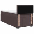 vidaXL Posteľ boxspring s matracom Tmavohnedá 90 x 200 cm Látka