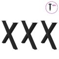 vidaXL Nohy k jedálenskému stolu v tvare X, 3 ks, čierne, 90 x (72-73) cm, oceľové