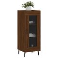 vidaXL Komoda hnedý dub 34,5x34x90 cm spracované drevo