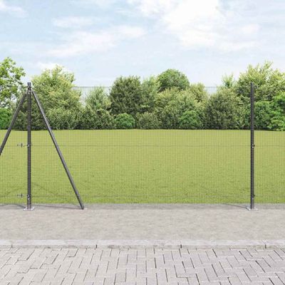 vidaXL Vonkajší zváraný drôtový plot s betónovým základom 25 x 1,2 m