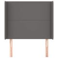 vidaXL Čelo postele so záhybmi sivé 103x16x118/128 cm umelá koža