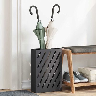 vidaXL Stojan na slnečník Čierna 28 x 12 x 41 cm Oceľ