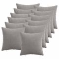 vidaXL Poťah na podložku 12 pcs HEERLEN Svetlosivá 40 x 40 cm manšestr