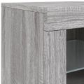 vidaXL Komoda s LED svetlami sivá sonoma 142,5x37x67 cm