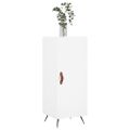 vidaXL Komoda biela 34,5x34x90 cm spracované drevo