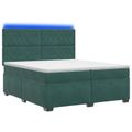 vidaXL Posteľ boxspring s matracom Tmavozelená 200 x 200 cm Zamat