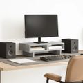 vidaXL Stojan na monitor betónový 50x27x15 cm kompozitné drevo