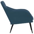 VidaXL Kreslo modré 63x76x80 cm zamat